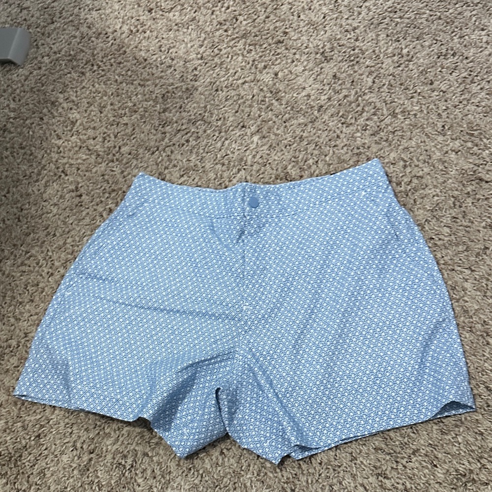 Abercrombie & Fitch Light Blue Patterned Swim Shorts